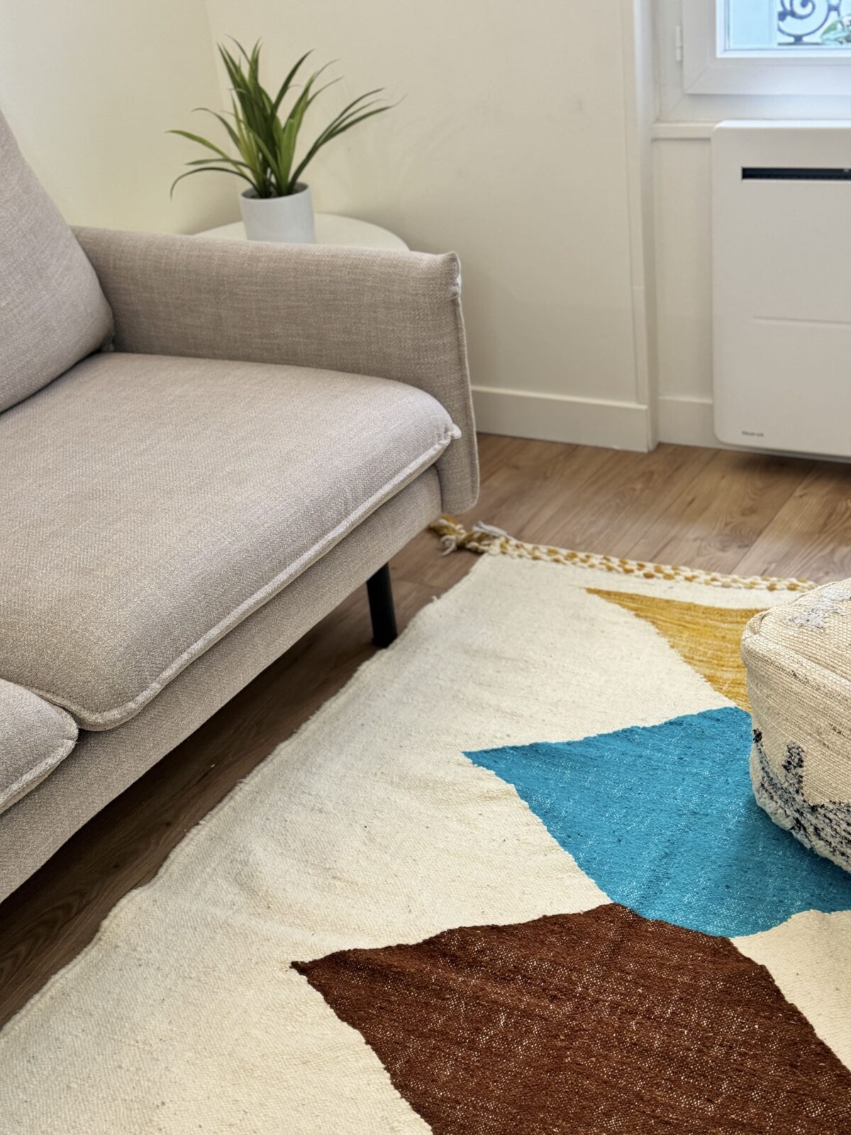 Tirazza - Tapis berbère multicolore 205x122 – Image 4