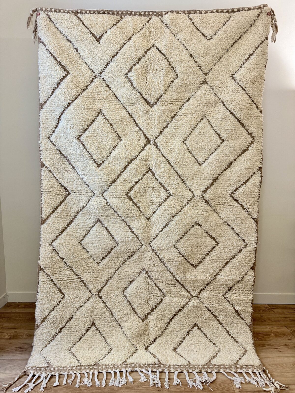 Aslem - Tapis berbère beige 252x157 – Image 2